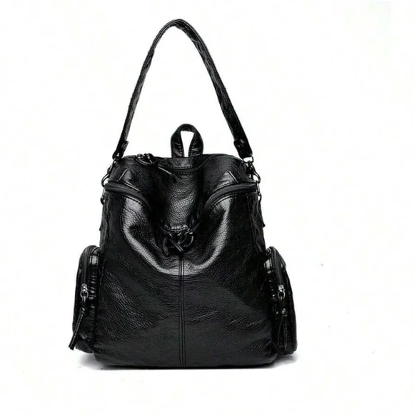 Luxe Vegan Leather Studded Mini Backpack